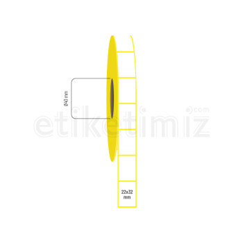 22x32 mm Vellum Etiket 22x32 mm Vellum Etiket