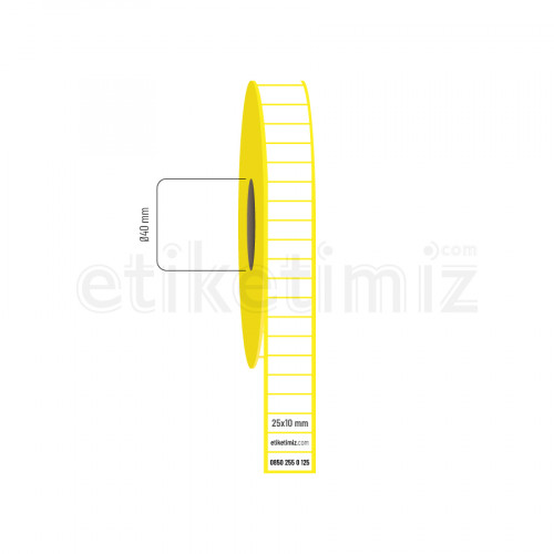 25x10 mm Vellum Etiket