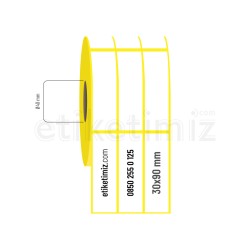 30x90 mm 3'lü Aralıklı Kuşe Etiket