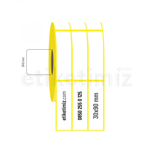 30x90 mm 3lü Aralıklı Vellum Etiket