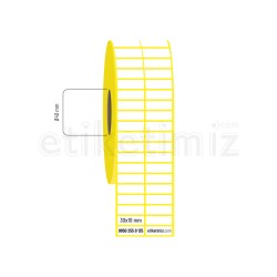 30x10 mm 2'li Aralıklı Kuşe Etiket