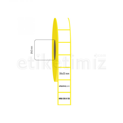 30x33 mm Eco Termal Etiket