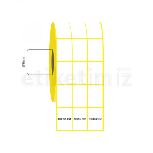 30x45 mm 3lü Aralıklı Vellum Etiket