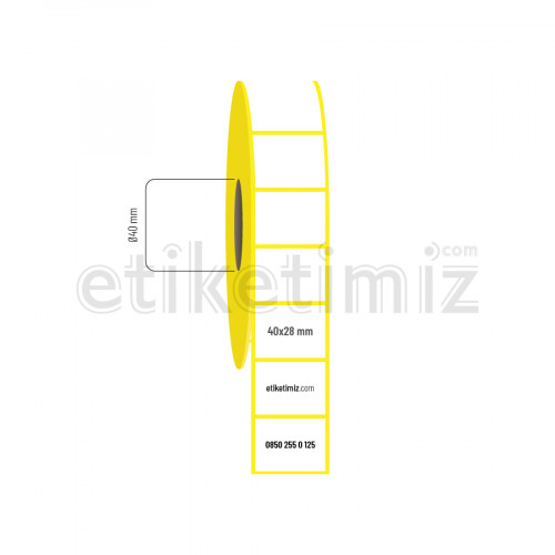 40x28 mm Kuşe Etiket