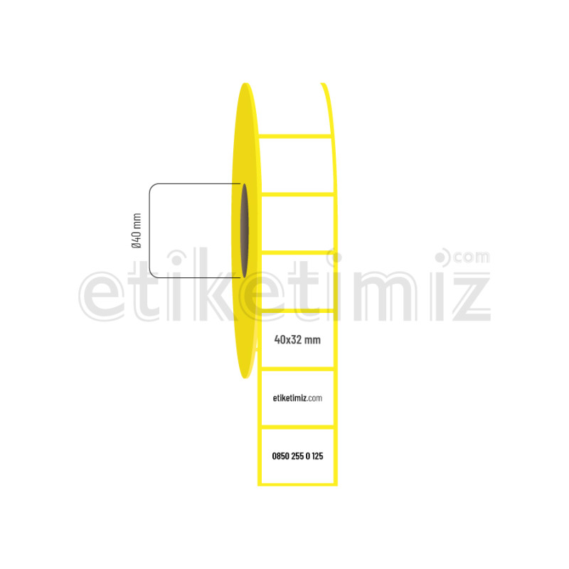 40x32 mm Vellum Etiket 40x32 mm Vellum Etiket