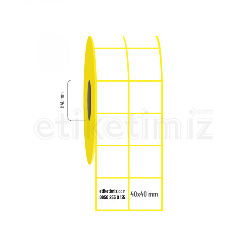 40x40 mm 2li Aralıklı Vellum Etiket