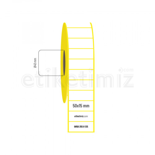 50x15 mm Kuşe Etiket