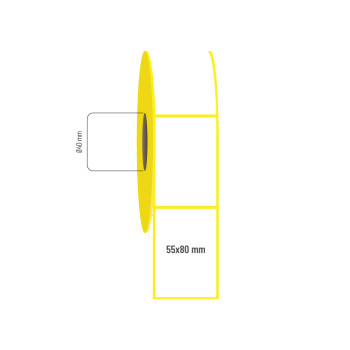 55x80 mm Vellum Etiket