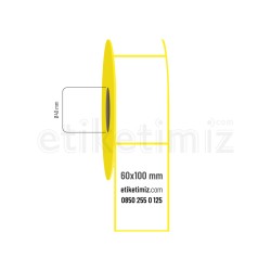 60x100 mm Kuşe Hotmelt Etiket