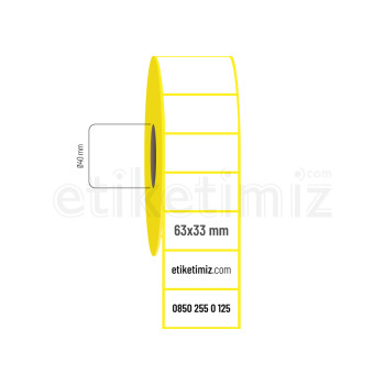 63x33 mm Vellum Etiket