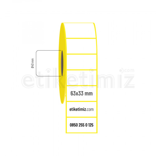 63x33 mm Vellum Etiket