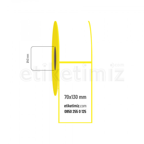 70x130 mm Lamine Termal Etiket