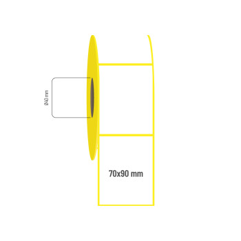 70x90 mm Vellum Etiket