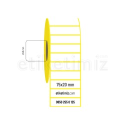 75x20 mm Lamine Termal Etiket