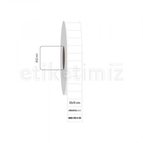 30x15 mm PP Şeffaf Etiket