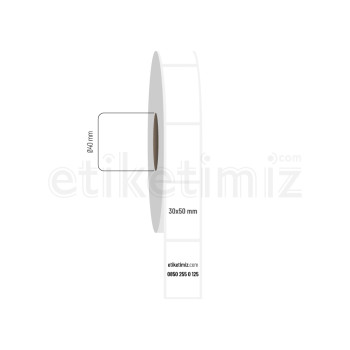 30x50 mm PP Şeffaf Etiket 30x50 mm PP Şeffaf Etiket