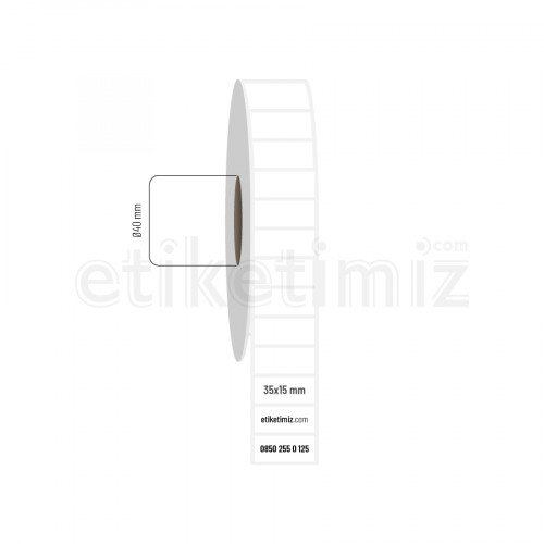 35x15 mm PP Opak Etiket