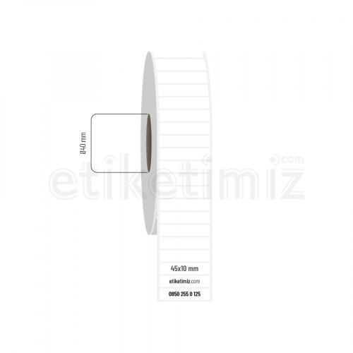 45x10 mm PP Opak Etiket