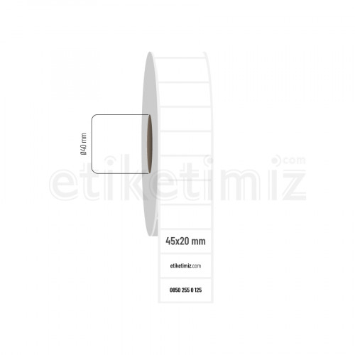 45x20 mm PP Opak Etiket