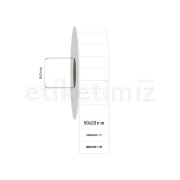 50x20 mm PP Şeffaf Etiket 50x20 mm PP Şeffaf Etiket