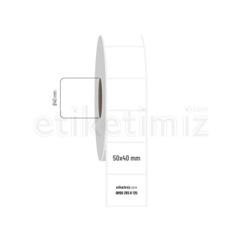 50x40 mm PP Şeffaf Etiket 50x40 mm PP Şeffaf Etiket
