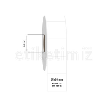 55x50 mm PP Şeffaf Etiket 55x50 mm PP Şeffaf Etiket