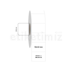 58x40 mm PP Şeffaf Etiket