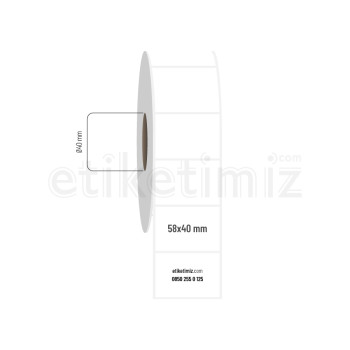 58x40 mm PP Şeffaf Etiket 58x40 mm PP Şeffaf Etiket