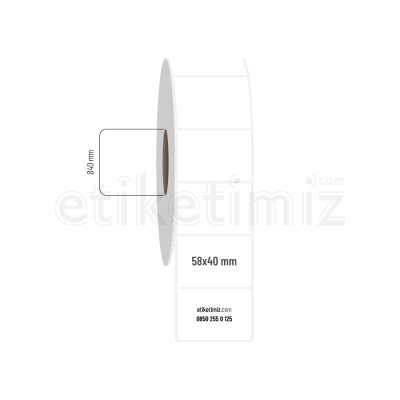 58x40 mm PP Şeffaf Etiket 58x40 mm PP Şeffaf Etiket