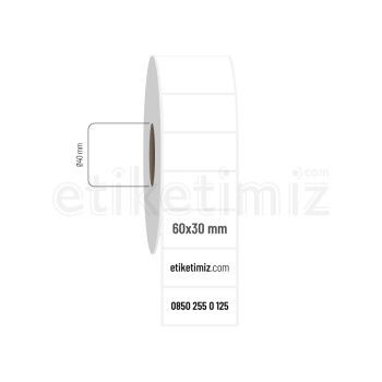 60x30 mm PP Şeffaf Etiket 60x30 mm PP Şeffaf Etiket