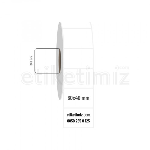 60x40 mm PP Şeffaf Etiket