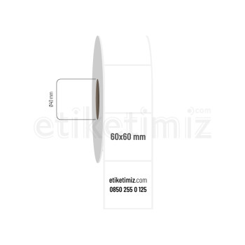 60x60 mm PP Şeffaf Etiket 60x60 mm PP Şeffaf Etiket