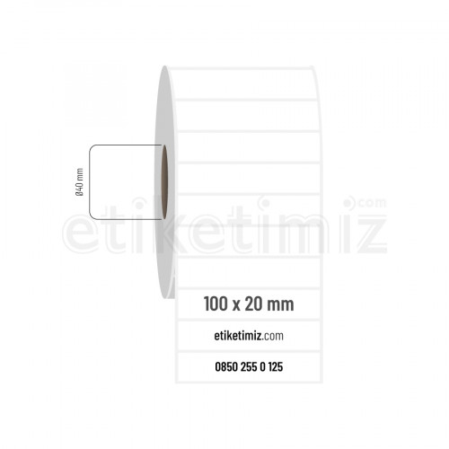 100x20 mm Fasson Fastyre Etiket