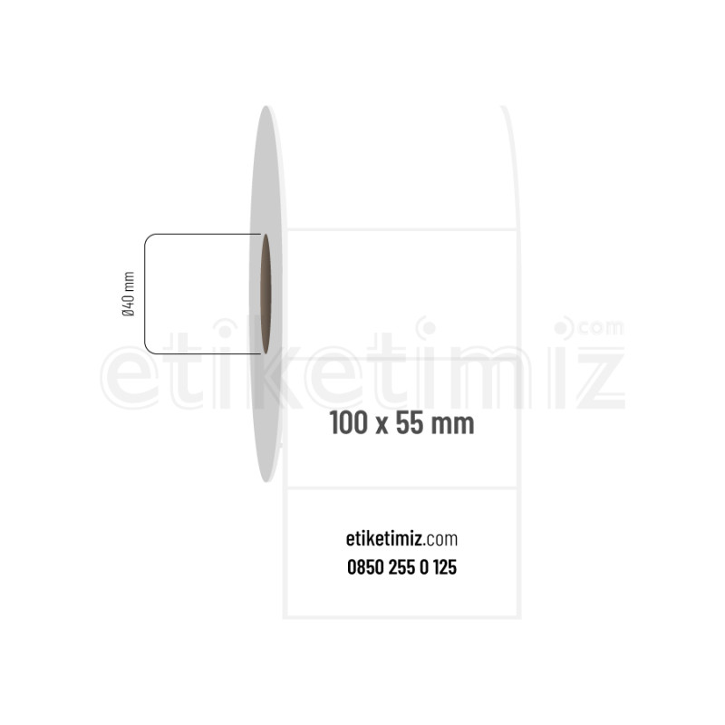 100x55 mm Fasson Fastyre Etiket 100x55 mm Fasson Fastyre Etiket