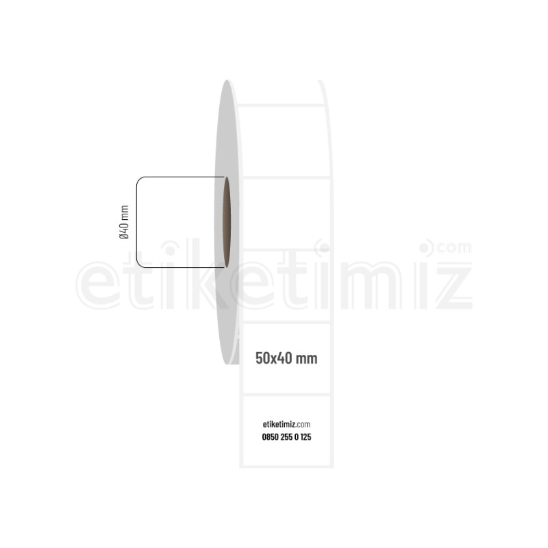 50x40 mm Fasson Fastyre Etiket 50x40 mm Fasson Fastyre Etiket