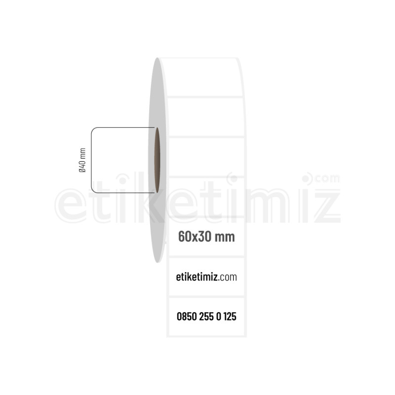 60x30 mm Fasson Fastyre Etiket 60x30 mm Fasson Fastyre Etiket
