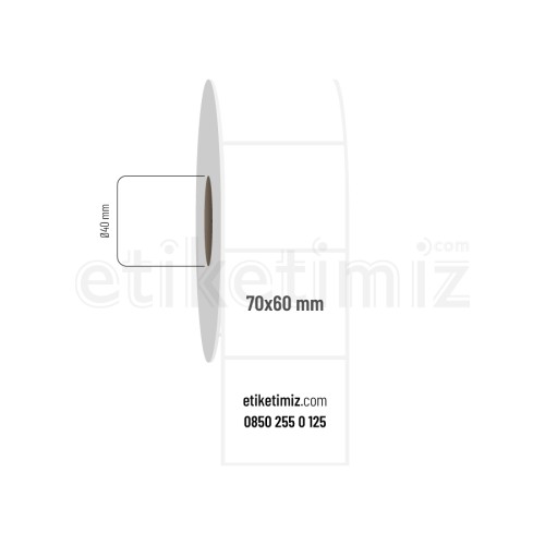 70x60 mm Fasson Fastyre Etiket 70x60 mm Fasson Fastyre Etiket
