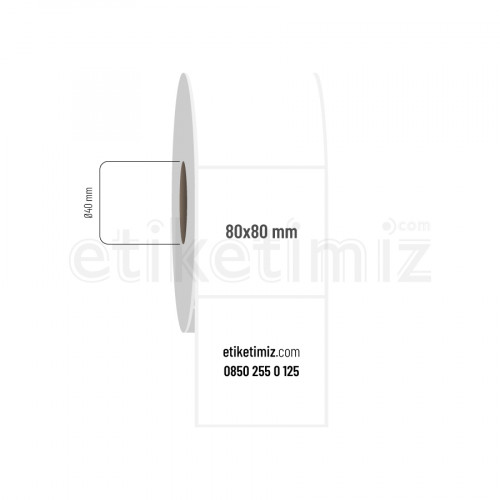 80x80 mm Fasson Fastyre Etiket