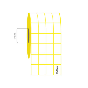 25x35 mm 4'lü Aralıklı Termal Nonperm Etiket