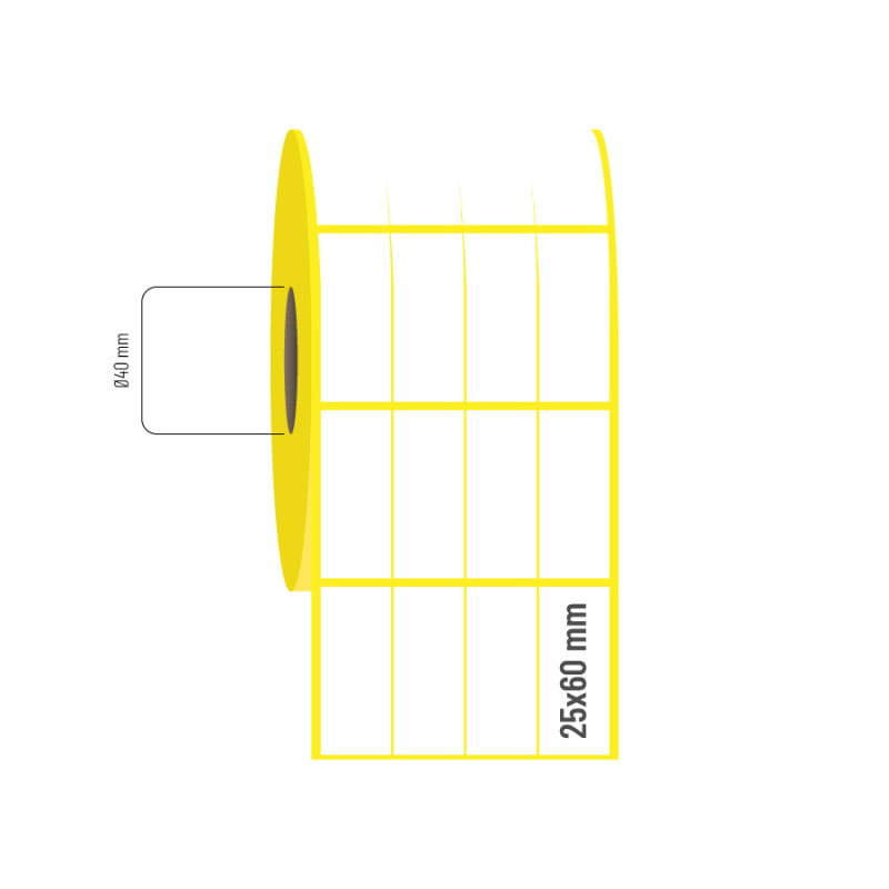 25x60 mm 4lü Bitişik Termal Nonperm Etiket 25x60 mm 4lü Bitişik Termal Nonperm Etiket