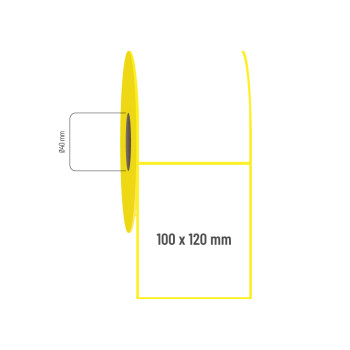 100x120 mm Termal Nonperm Etiket 100x120 mm Termal Nonperm Etiket
