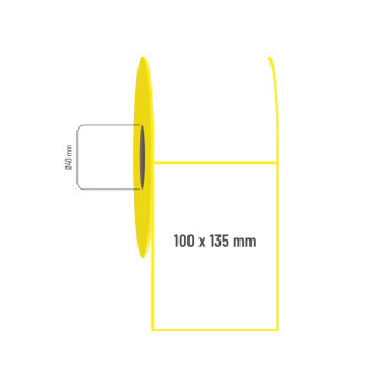 100x135 mm Termal Nonperm Etiket 100x135 mm Termal Nonperm Etiket