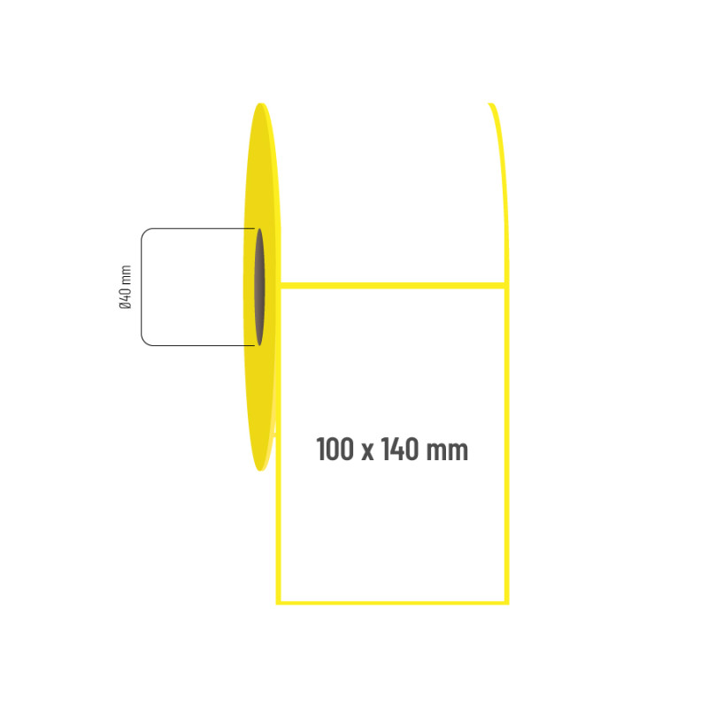 100x140 mm Termal Nonperm Etiket 100x140 mm Termal Nonperm Etiket