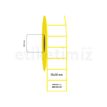 55x30 mm Termal Nonperm Etiket