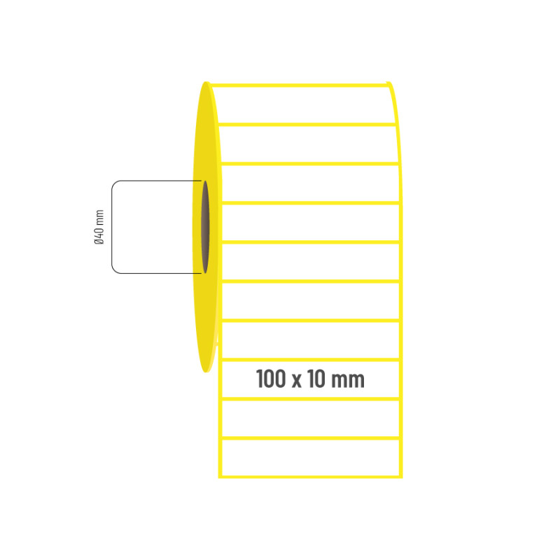 100x10 mm Termal Nonperm Etiket 100x10 mm Termal Nonperm Etiket