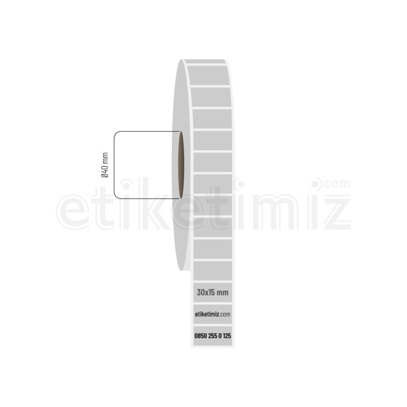 30x15 mm Silvermat Etiket 30x15 mm Silvermat Etiket