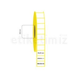 30x20 mm Kuşe Etiket