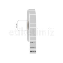30x20 mm Silvermat Etiket