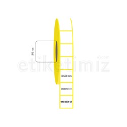 30x30 mm Kuşe Etiket