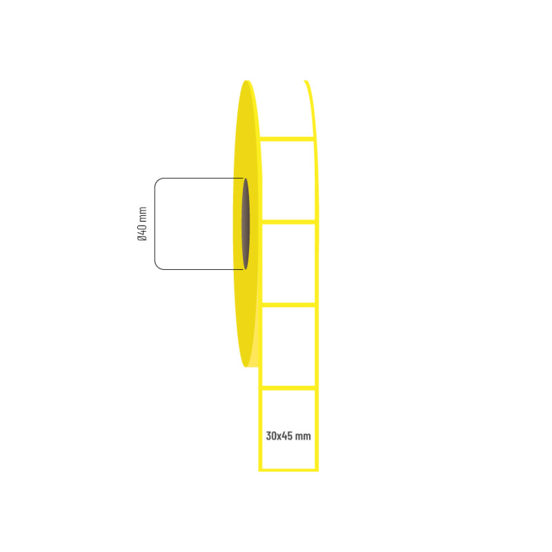 30x45 mm Vellum Etiket 30x45 mm Vellum Etiket